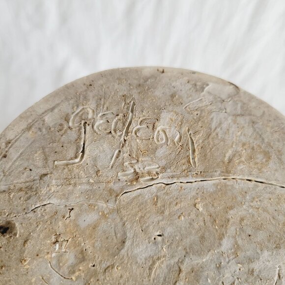 Vintage Studio Pottery Ceramic Vase Crock With Organic Ribbed Textural Finish - Picture 5 of 8